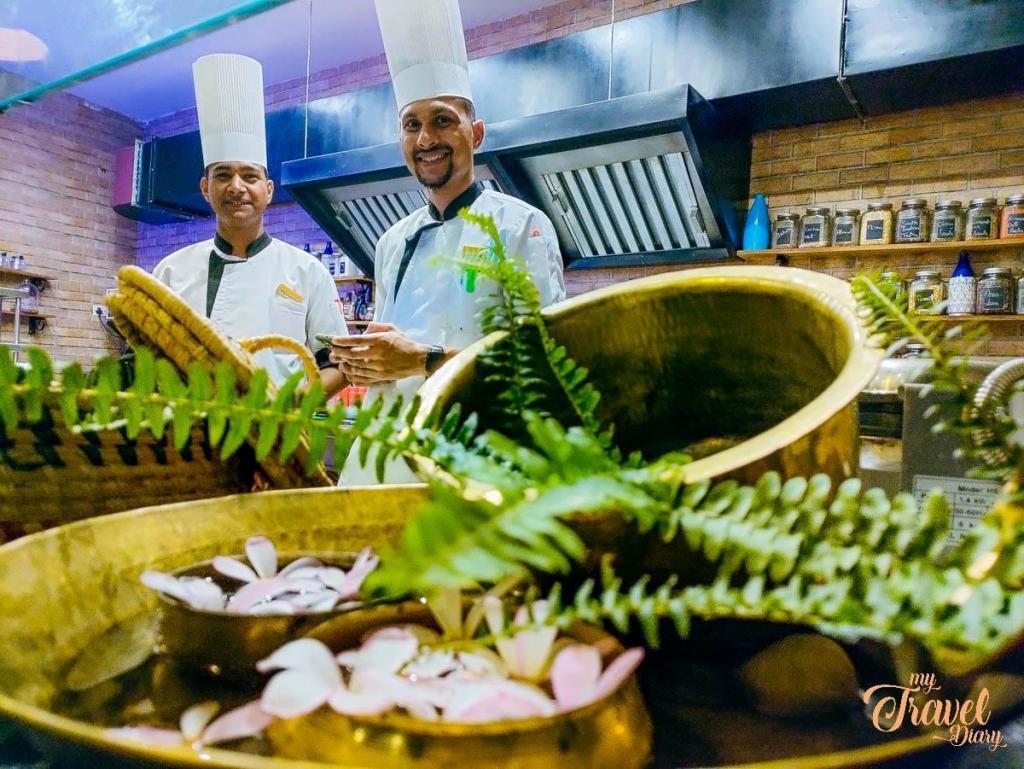Chef Negi and Chef Bhupendra Kaira at Jungle Grill's kitchen