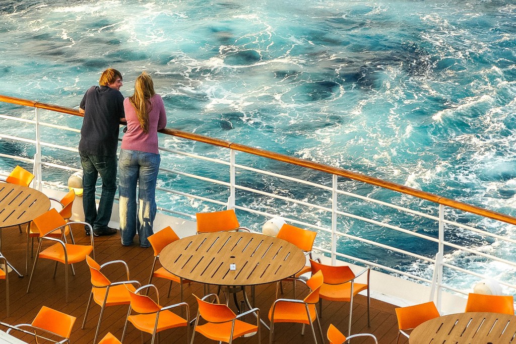 Couple enjoying their cruise vacation
