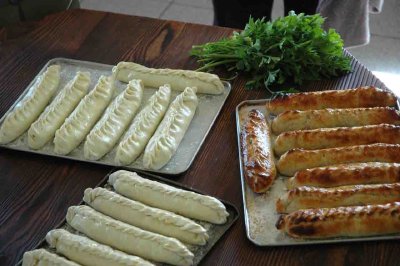 Pasties, both cooked and uncooked